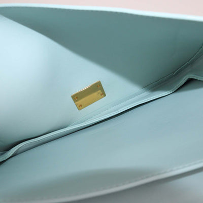 Bottega Veneta Light Green Suede Mount Envelope Shoulder Bag