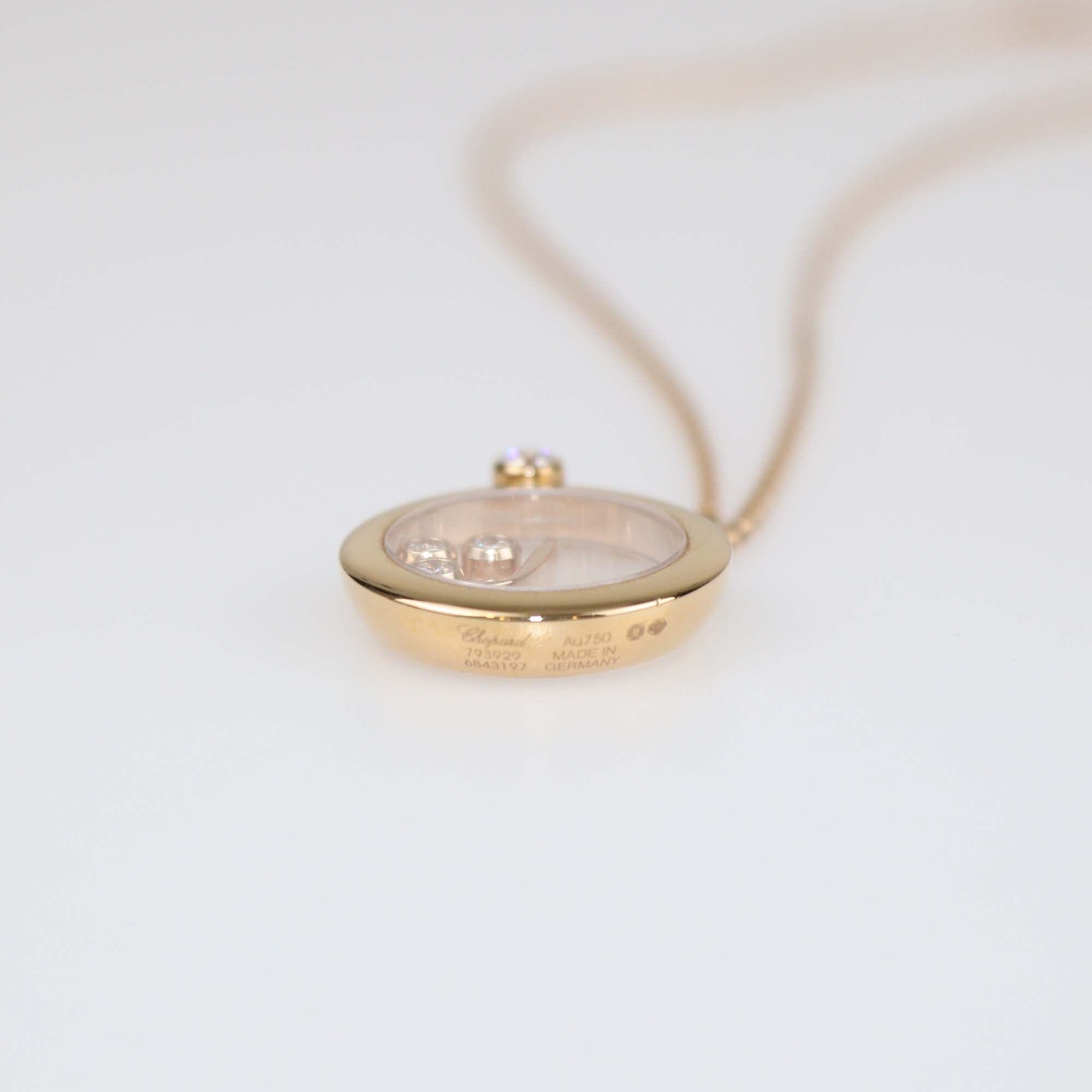 Chopard Happy Me Mim 18K Rose Gold Floating Diamond & Arabic Letter Necklace Womens Chopard 