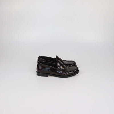 Saint Laurent Burgundy Patent Leather Le Loafers