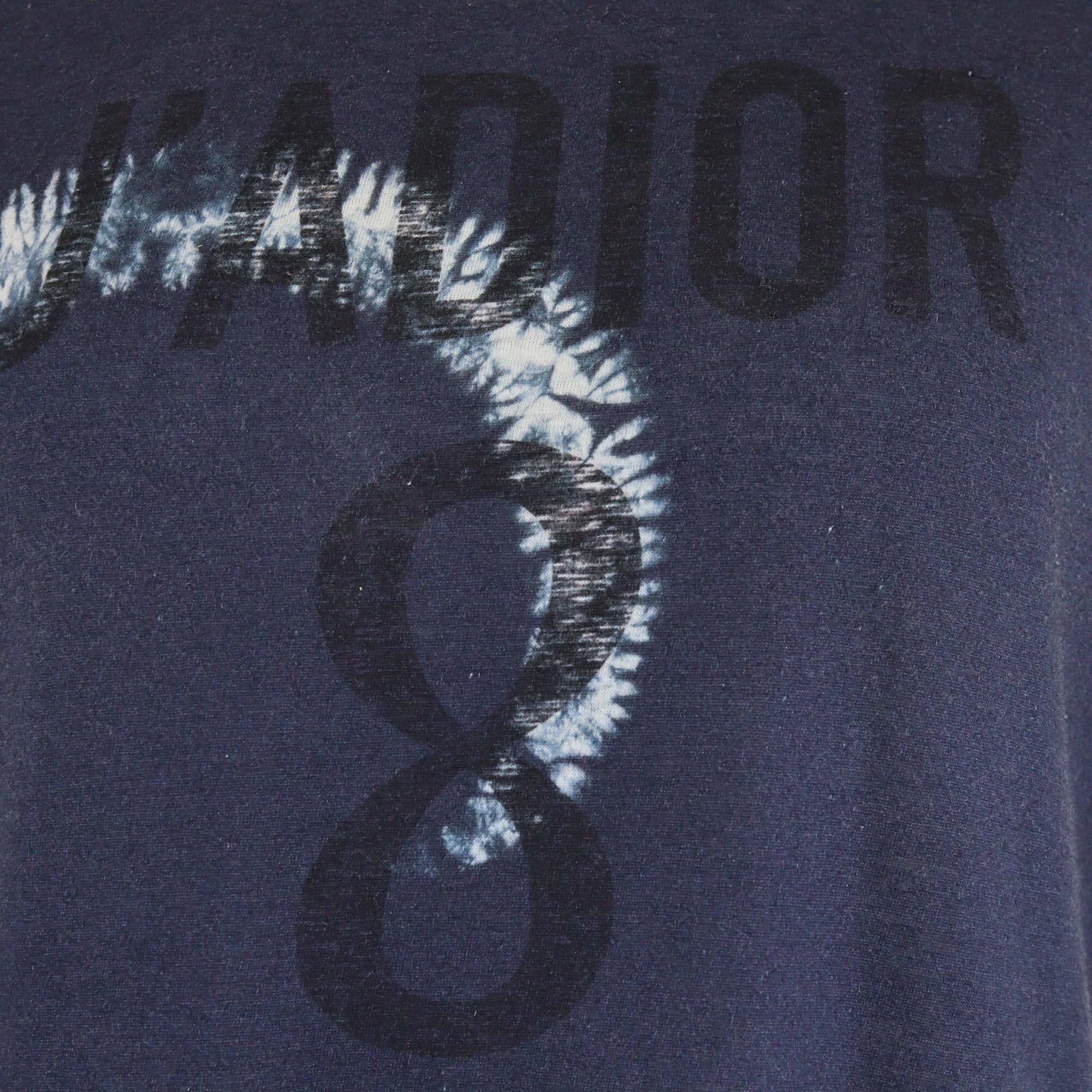 Christian Dior Navy Blue/White Tie Dye J'Adior 8 T Shirt Womens Christian Dior 