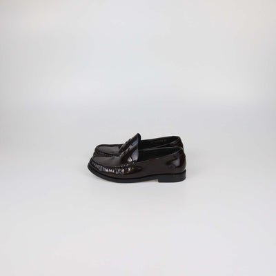 Saint Laurent Burgundy Patent Leather Le Loafers