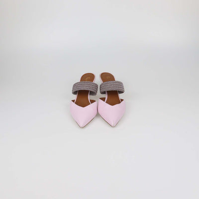 Malone Souliers x Ray Luwolt Pink Leather Cord Maisie Mules