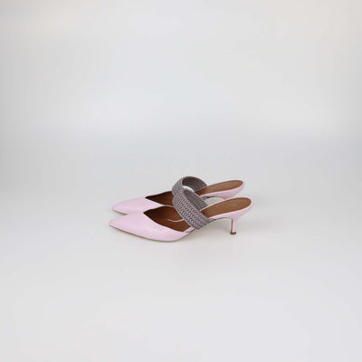 Malone Souliers x Ray Luwolt Pink Leather Cord Maisie Mules