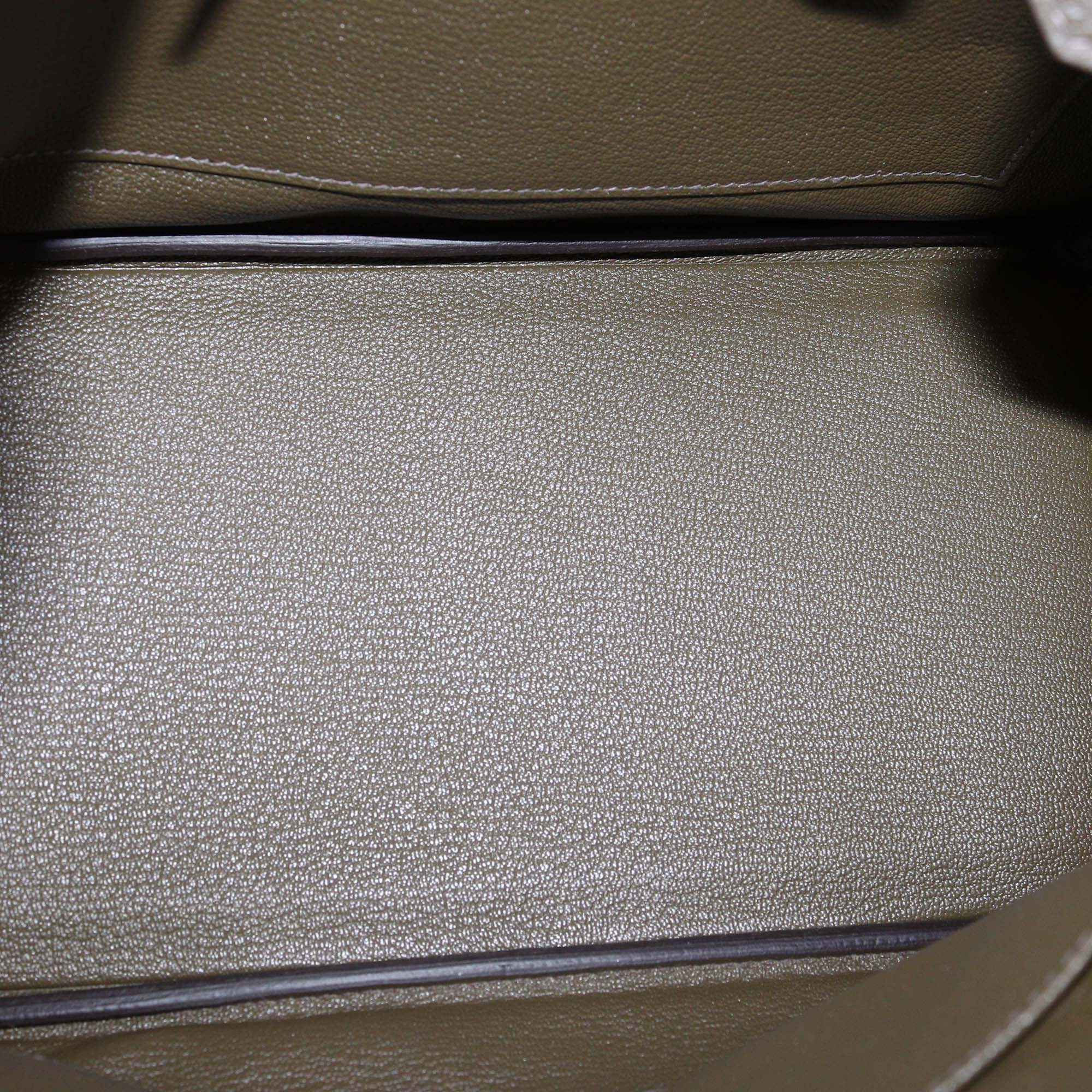 Hermes Gris Meyer Togo Leather Gold Hardware Birkin 30 bag