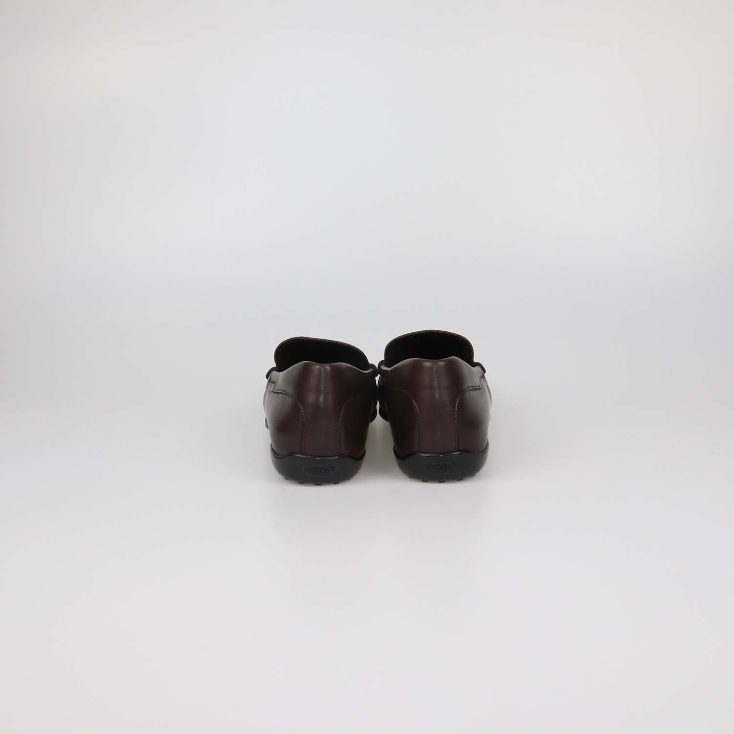 Tod's Dark Brown Leather Slip On Loafers