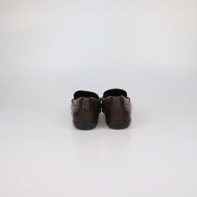 Tod's Dark Brown Leather Slip On Loafers