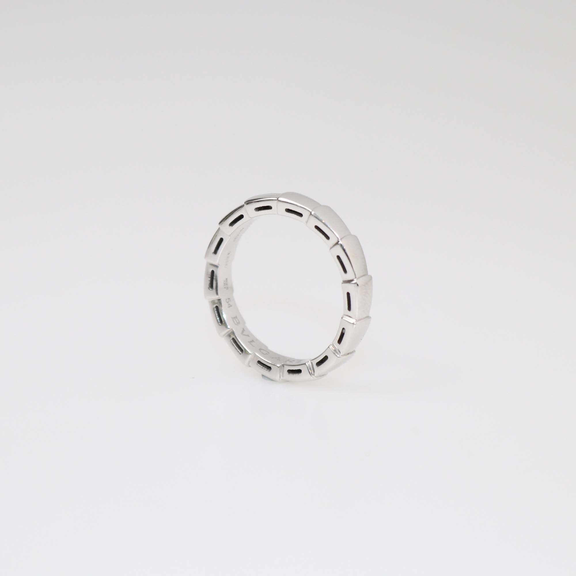 Bvlgari Serpenti Viper 18K White Gold Size 54 Womens Bvlgari 