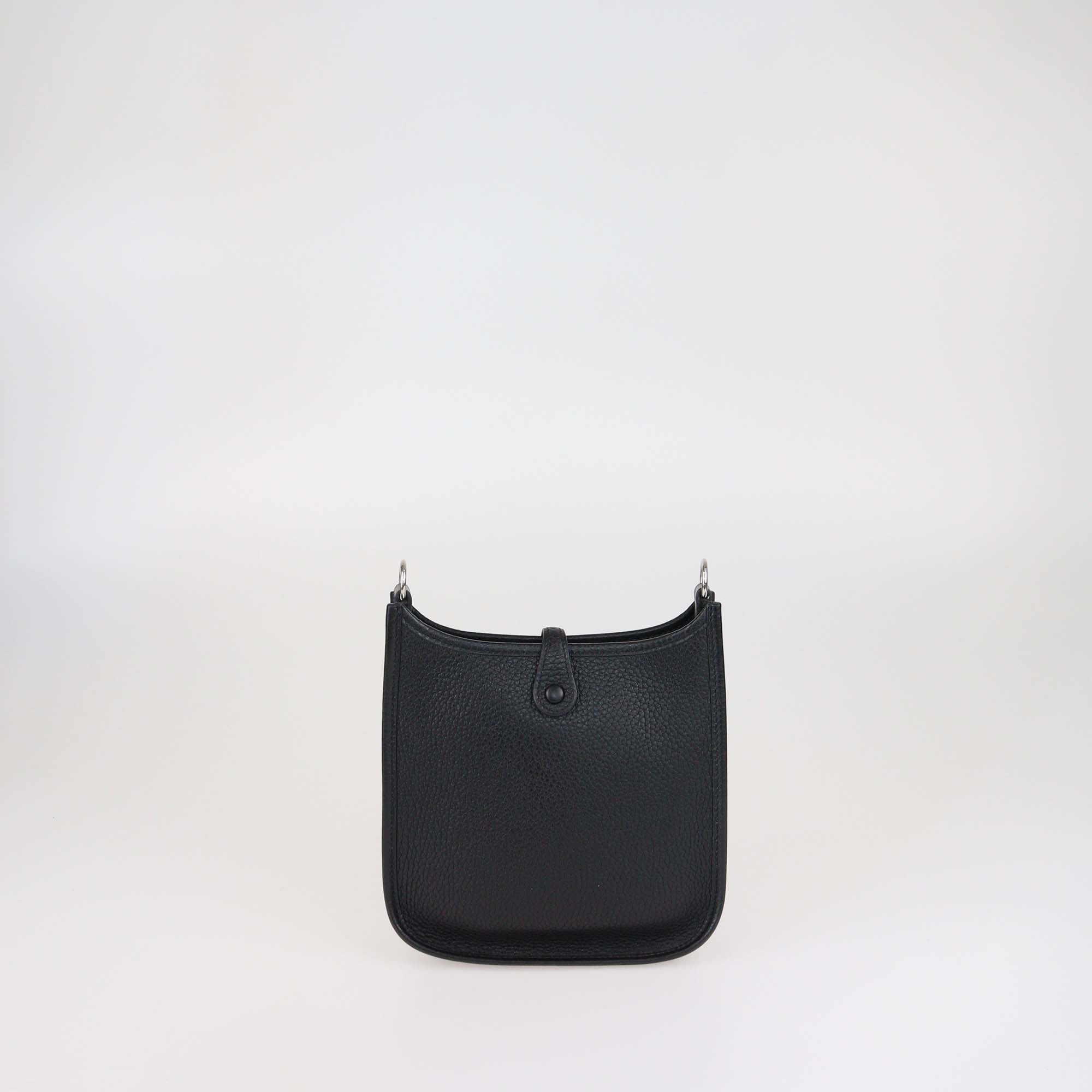 Hermes Black Clemence Leather Evelyne TPM Bag