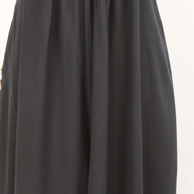 Louis Vuitton Black Silk Spaghetti Cross Strap Back Braided Jumpsuit