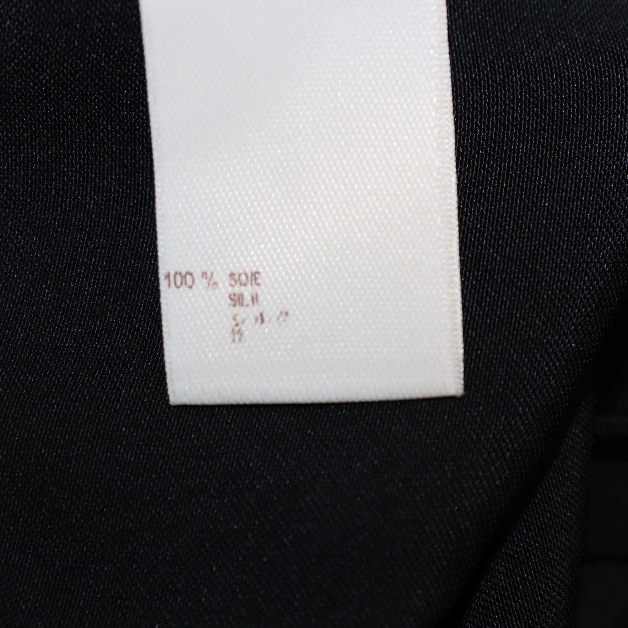 Louis Vuitton Black Silk Spaghetti Cross Strap Back Braided Jumpsuit