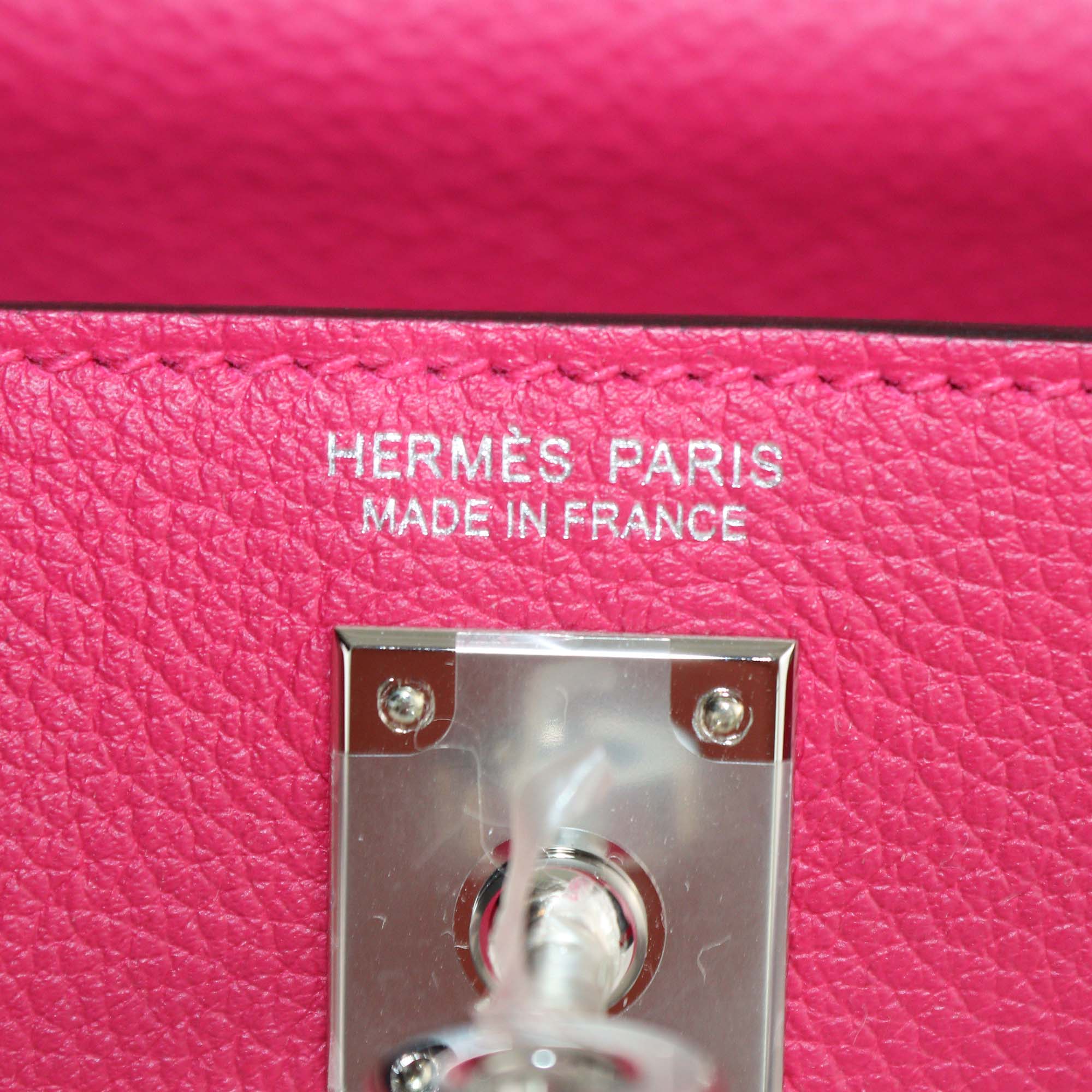 Hermes Framboise Evercolor Leather Kelly Danse Shoulder Bag