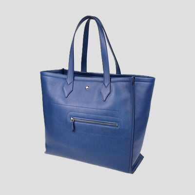 Montblanc Blue Leather Soft Selection Meisterstuck Tote