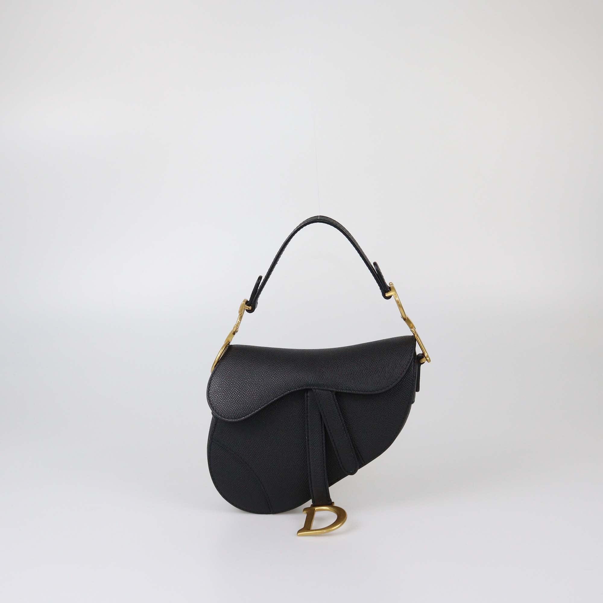 Christian Dior Black Mini Saddle Bag Womens Christian Dior 