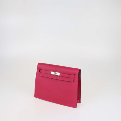 Hermes Framboise Evercolor Leather Kelly Danse Shoulder Bag
