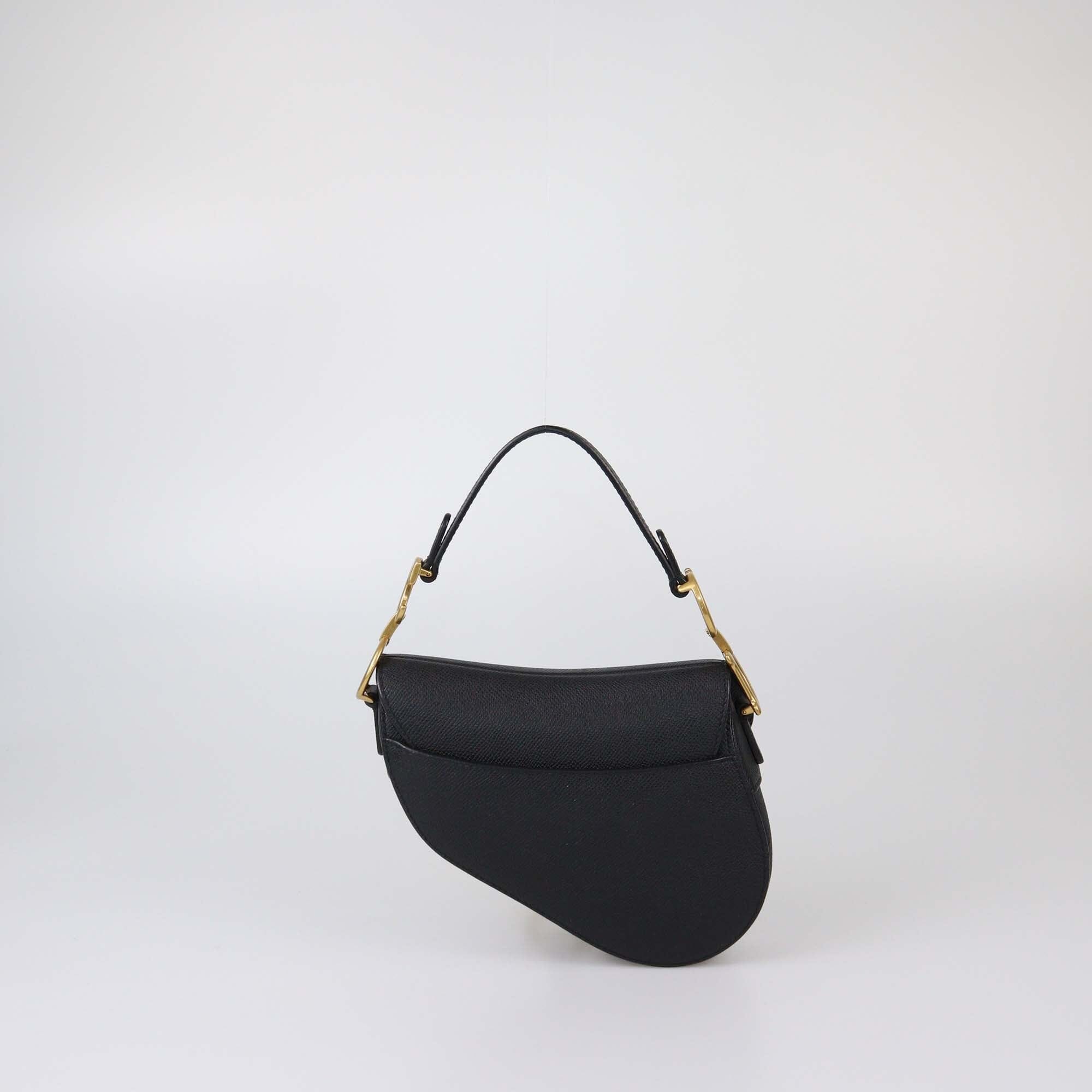 Christian Dior Black Mini Saddle Bag Womens Christian Dior 