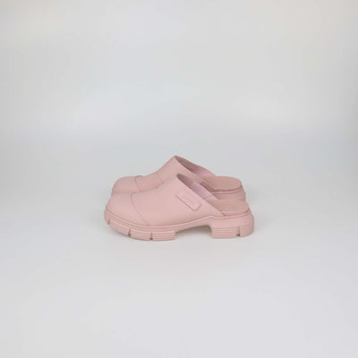 Ganni Pink Rubber City Mules