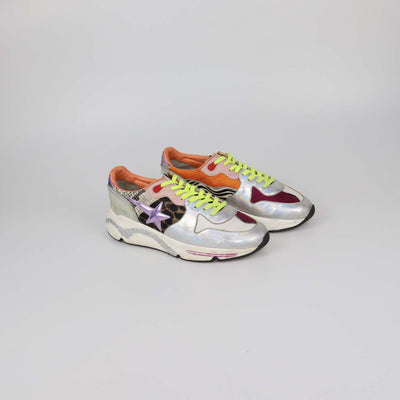 Golden Goose Multicolor Leather and Fabric Running Sole Sneakers