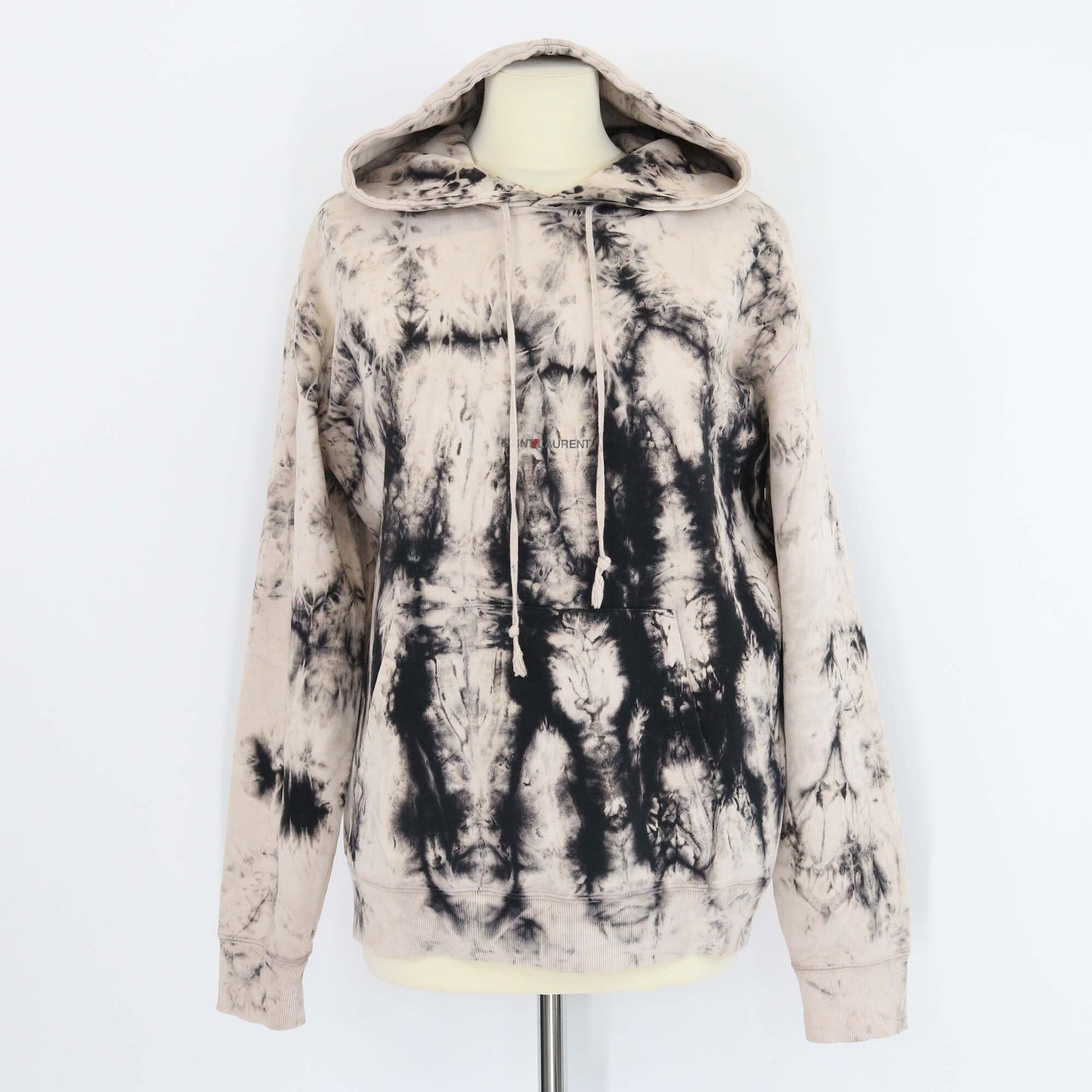 Saint Laurent Black/Beige Tie Dye Hoodie Jacket Womens Saint Laurent 