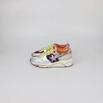 Golden Goose Multicolor Leather and Fabric Running Sole Sneakers