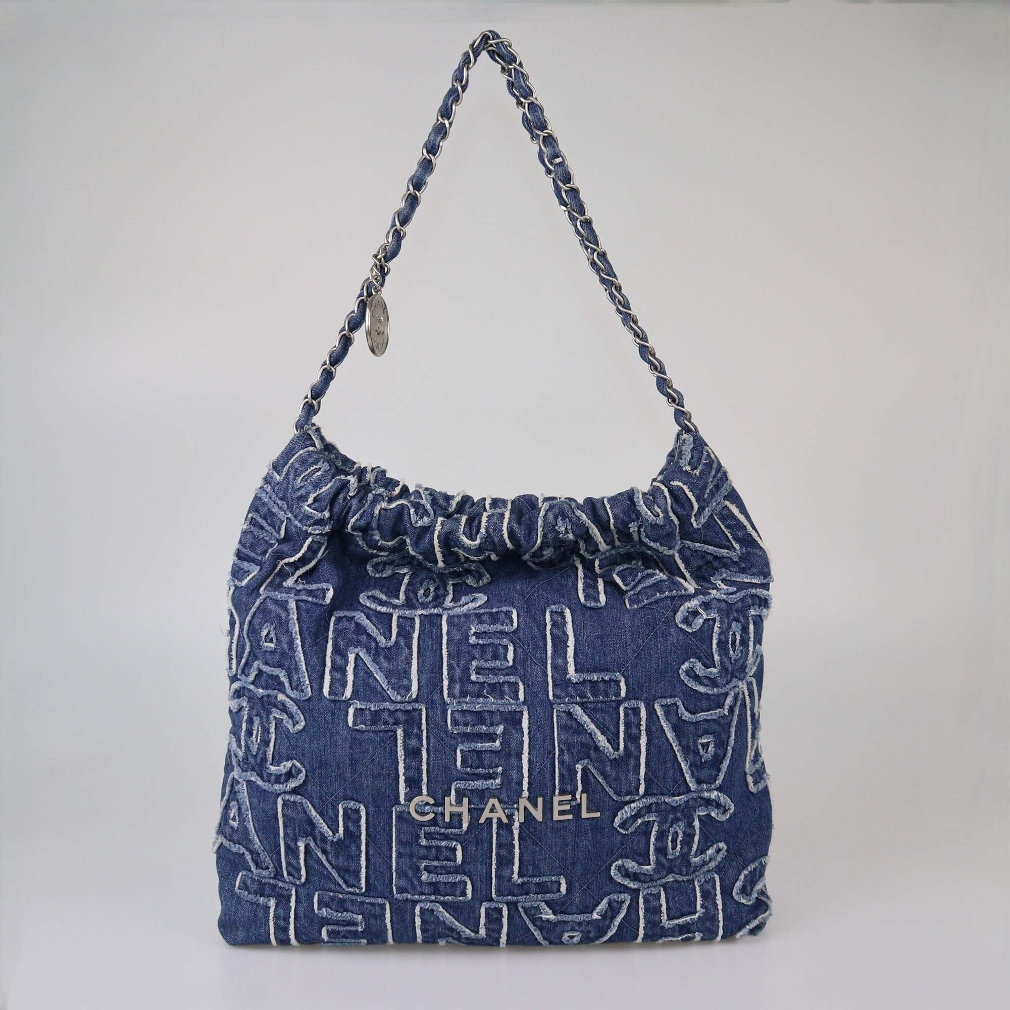 Chanel Blue Patchwork 22 Bag Womens Chanel 