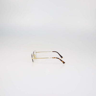 Miu Miu Gold, Blue-ray Transparent Lens Frameless Glasses
