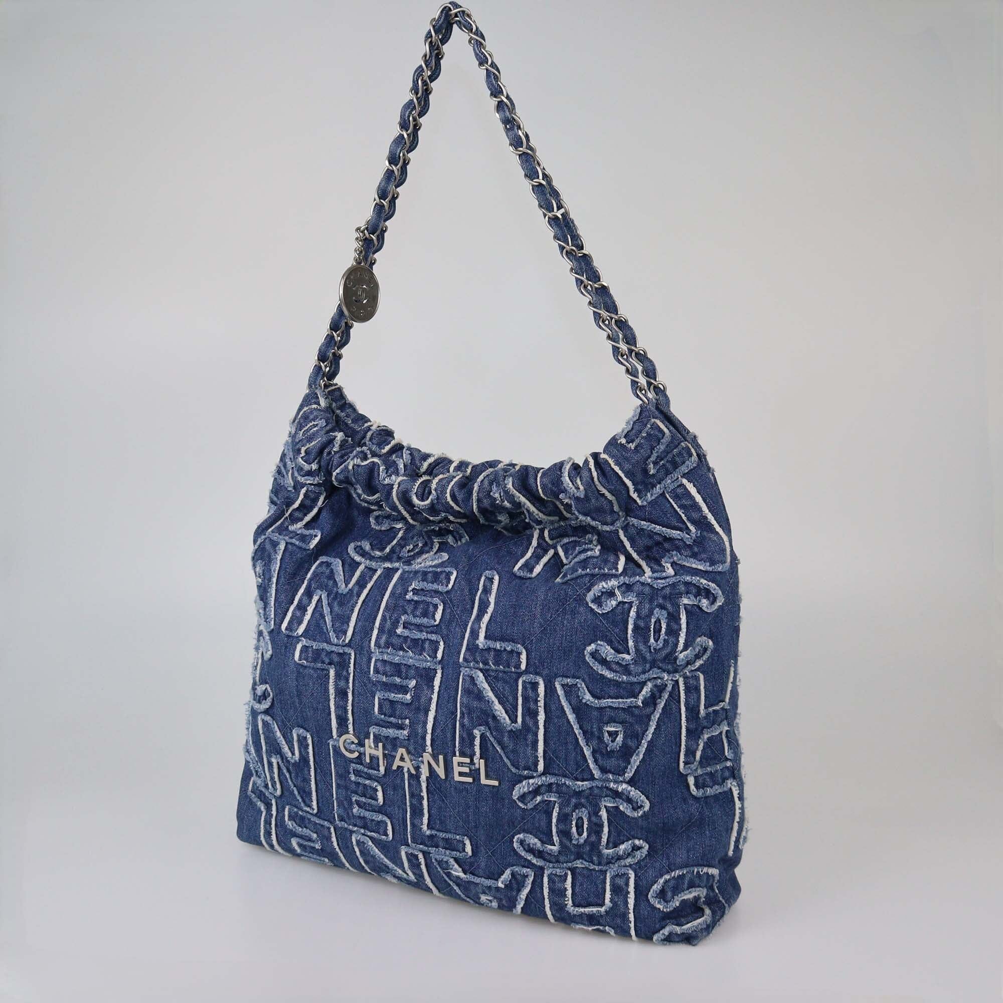 Chanel Blue Patchwork 22 Bag Womens Chanel 