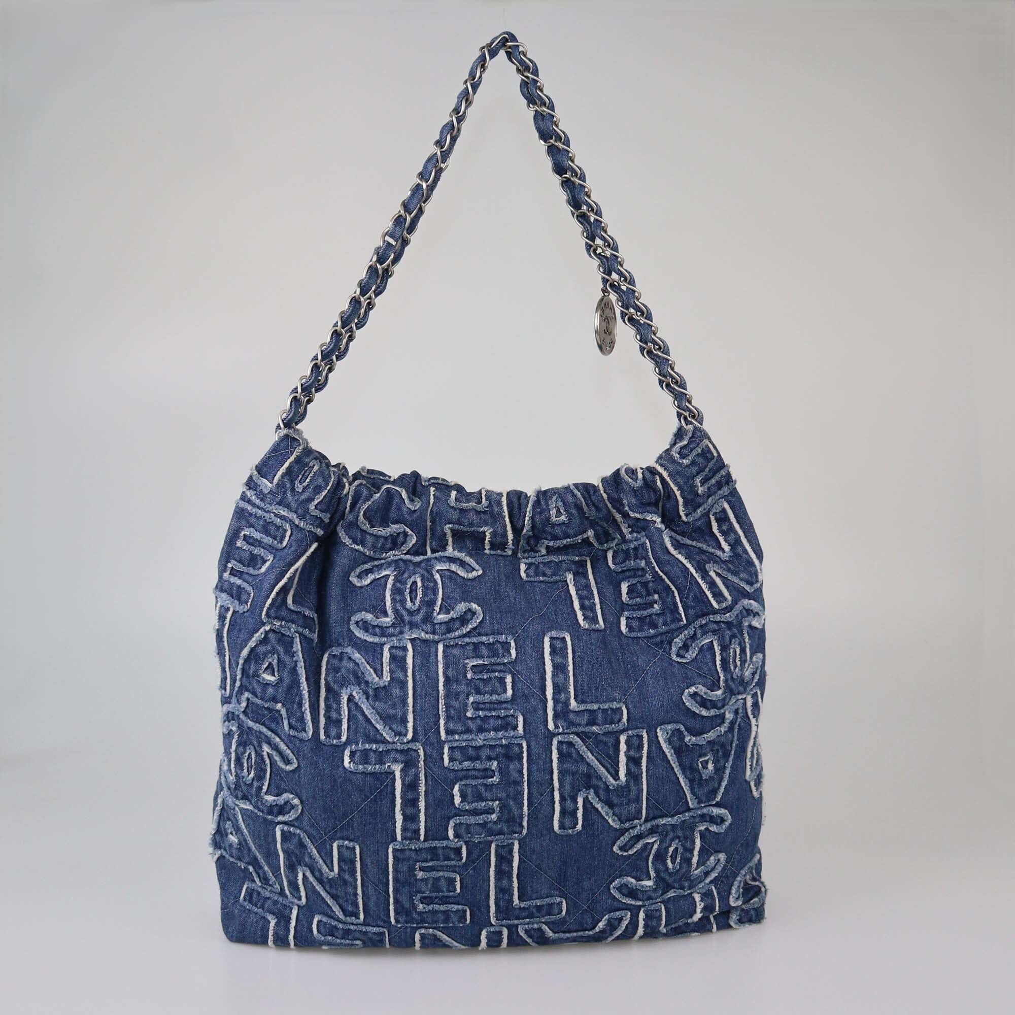 Chanel Blue Patchwork 22 Bag Womens Chanel 