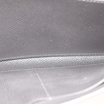 Hermes Indigo Epsom Leather Kelly Classique Wallet w/ Maxi Quadrille 25mm Togo PHW Bag Strap