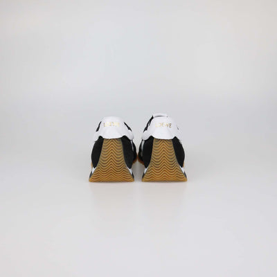 Loewe Black/White Nylon and Suede Flow Runner Low Top Sneakers
