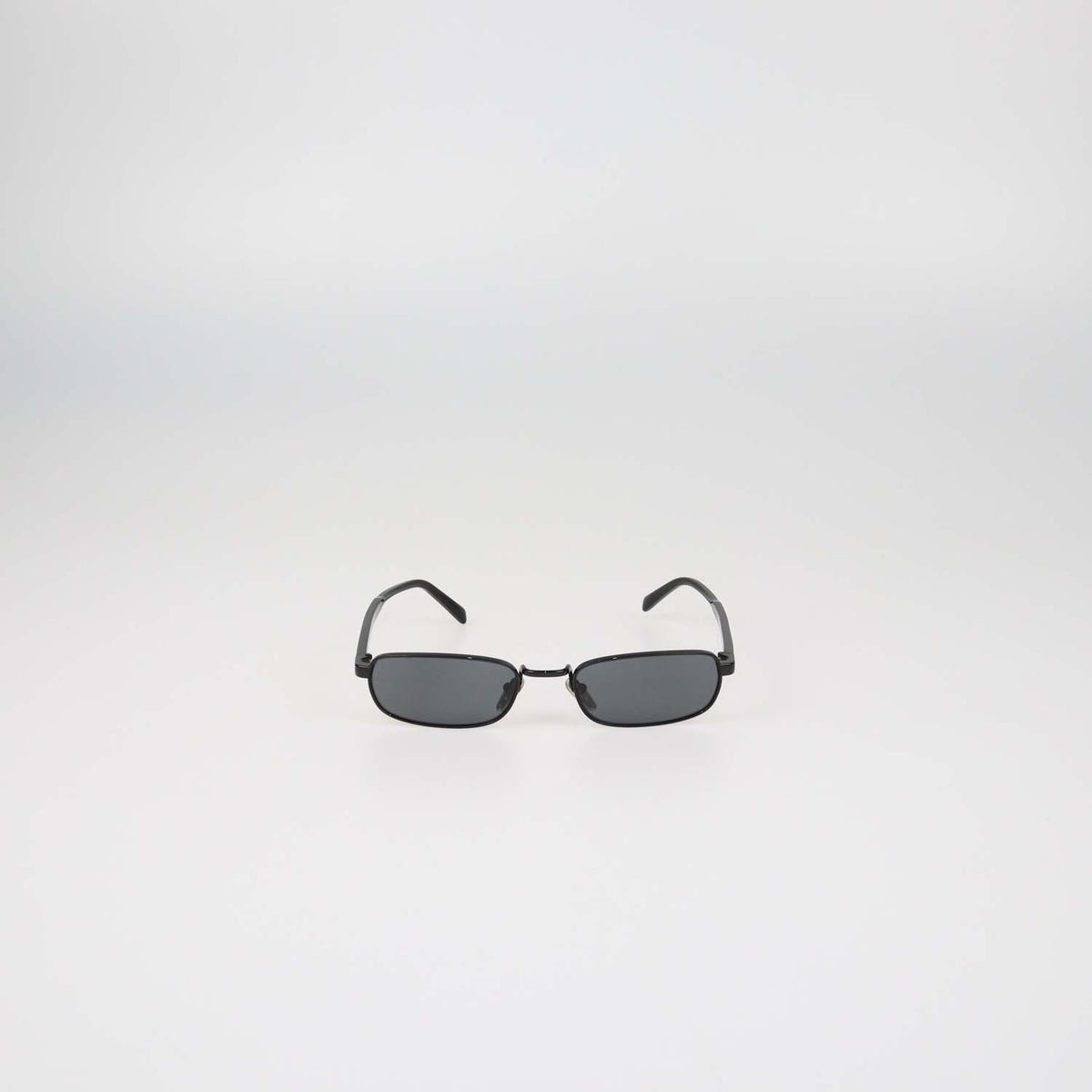 Prada Black Polarized Rectangular Sunglasses
