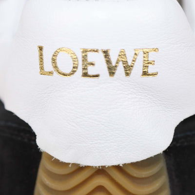 Loewe Black/White Nylon and Suede Flow Runner Low Top Sneakers