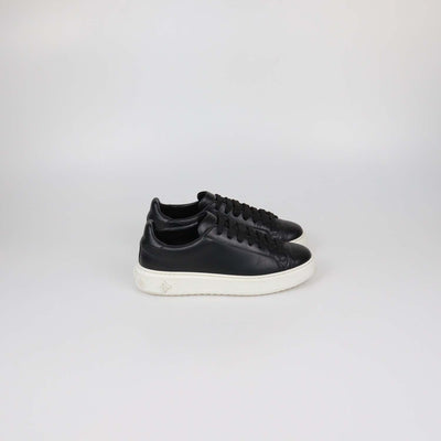 Louis Vuitton Black Leather Time Out Sneakers