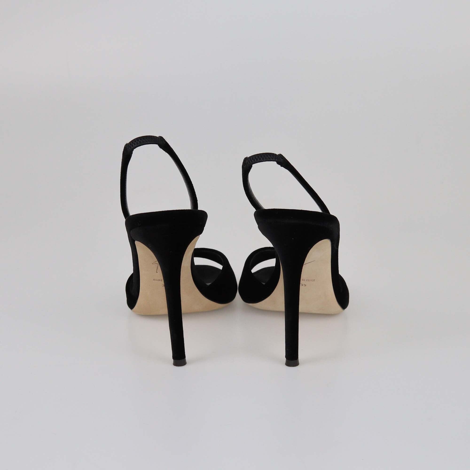 Giuseppe Zanotti Black Lilibeth Slingback Sandals Womens Giuseppe Zanotti 