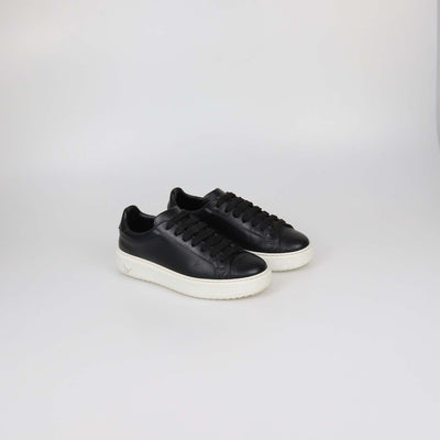 Louis Vuitton Black Leather Time Out Sneakers