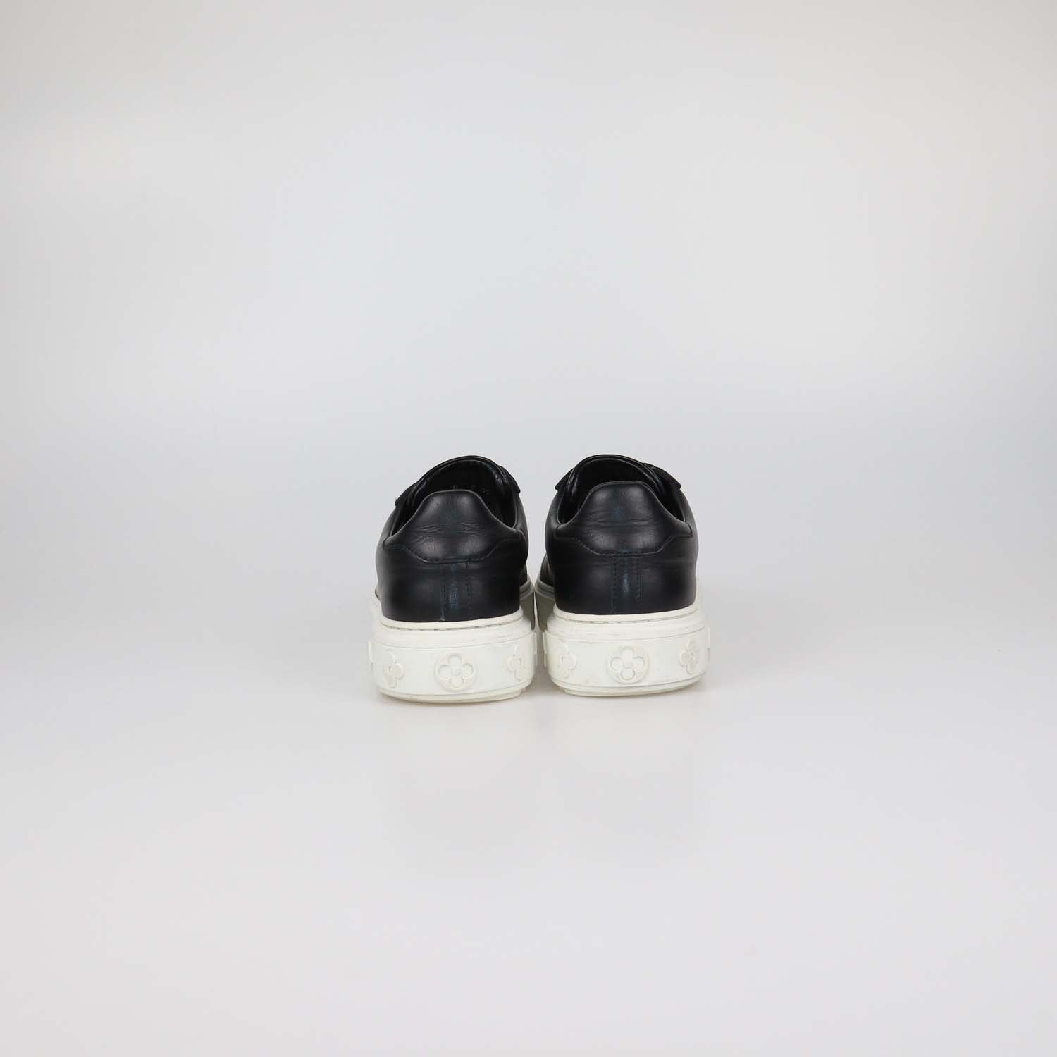 Louis Vuitton Black Leather Time Out Sneakers