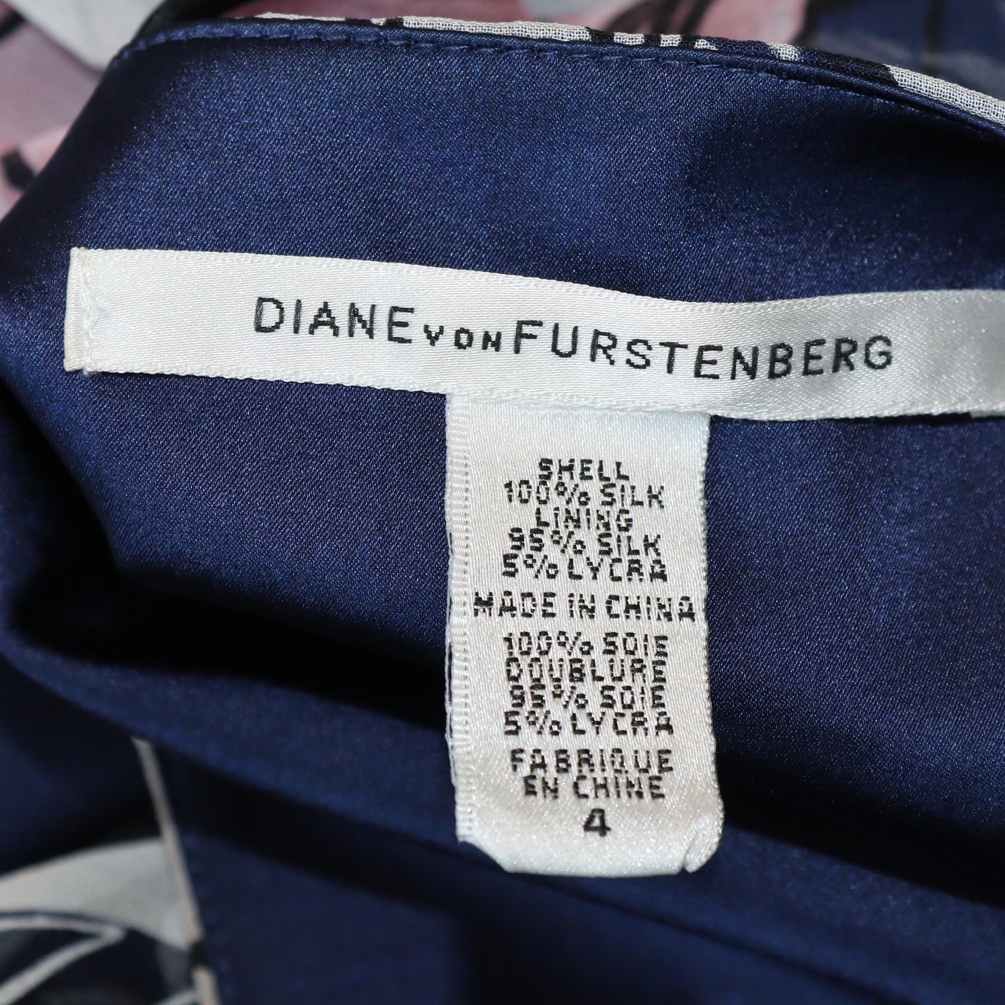 Diane Von Furstenberg Multicolor Floral Print Pilar Dress Womens Diane Von Furstenberg 
