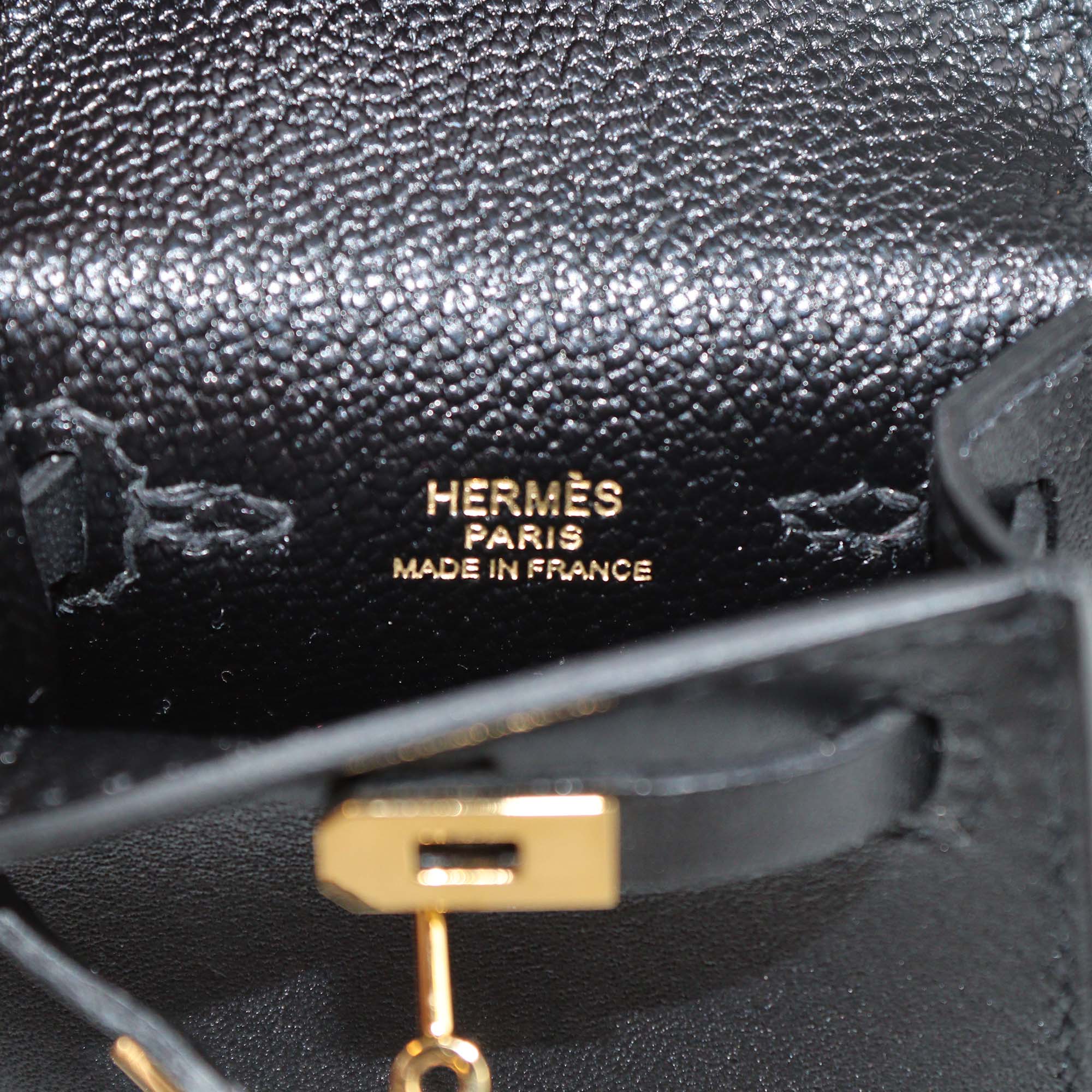 Hermes Black Box Calf Leather Kelly Twilly Charm