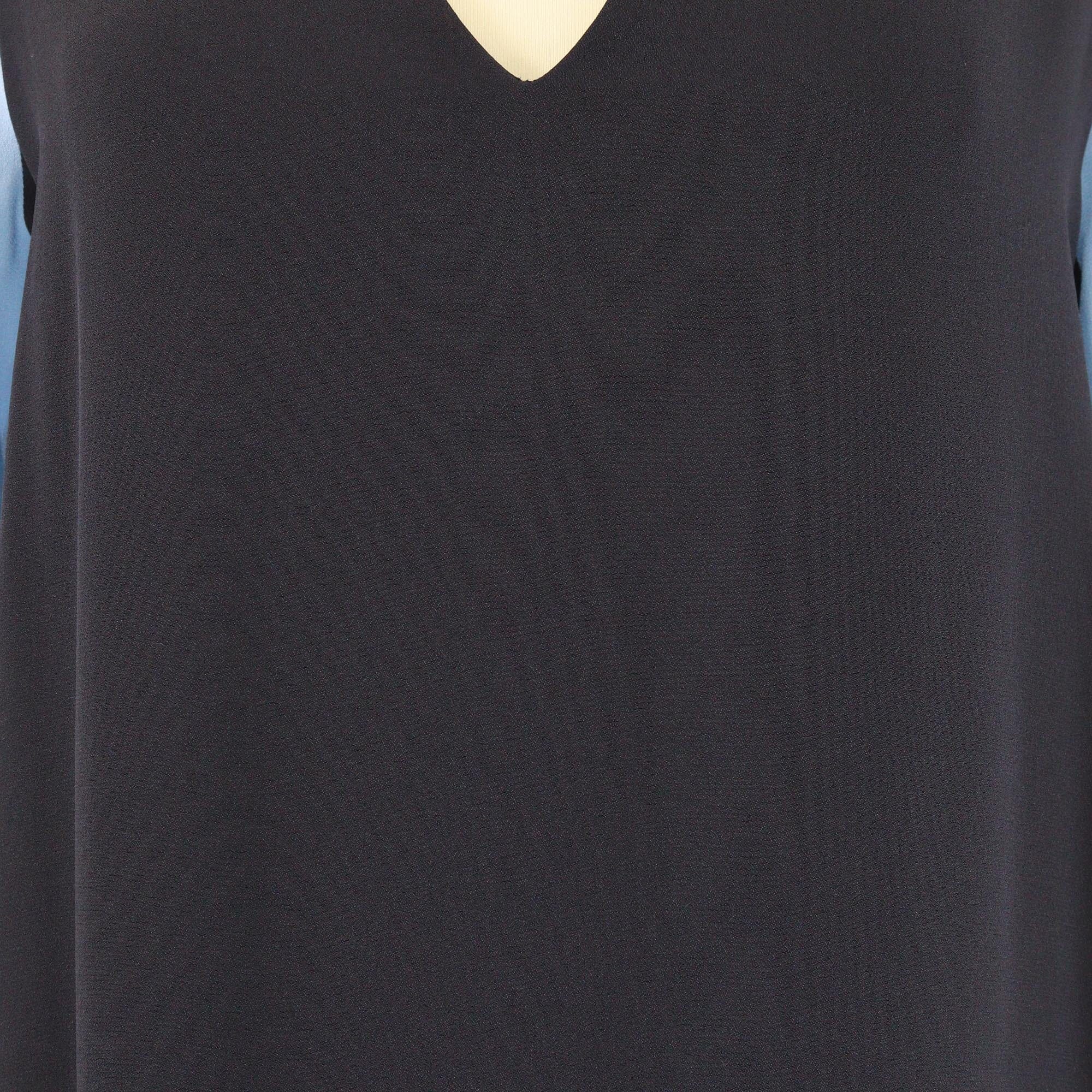 Victoria Beckham Two Tone V Neck Short Sleeve Mini Dress Womens Victoria Beckham 