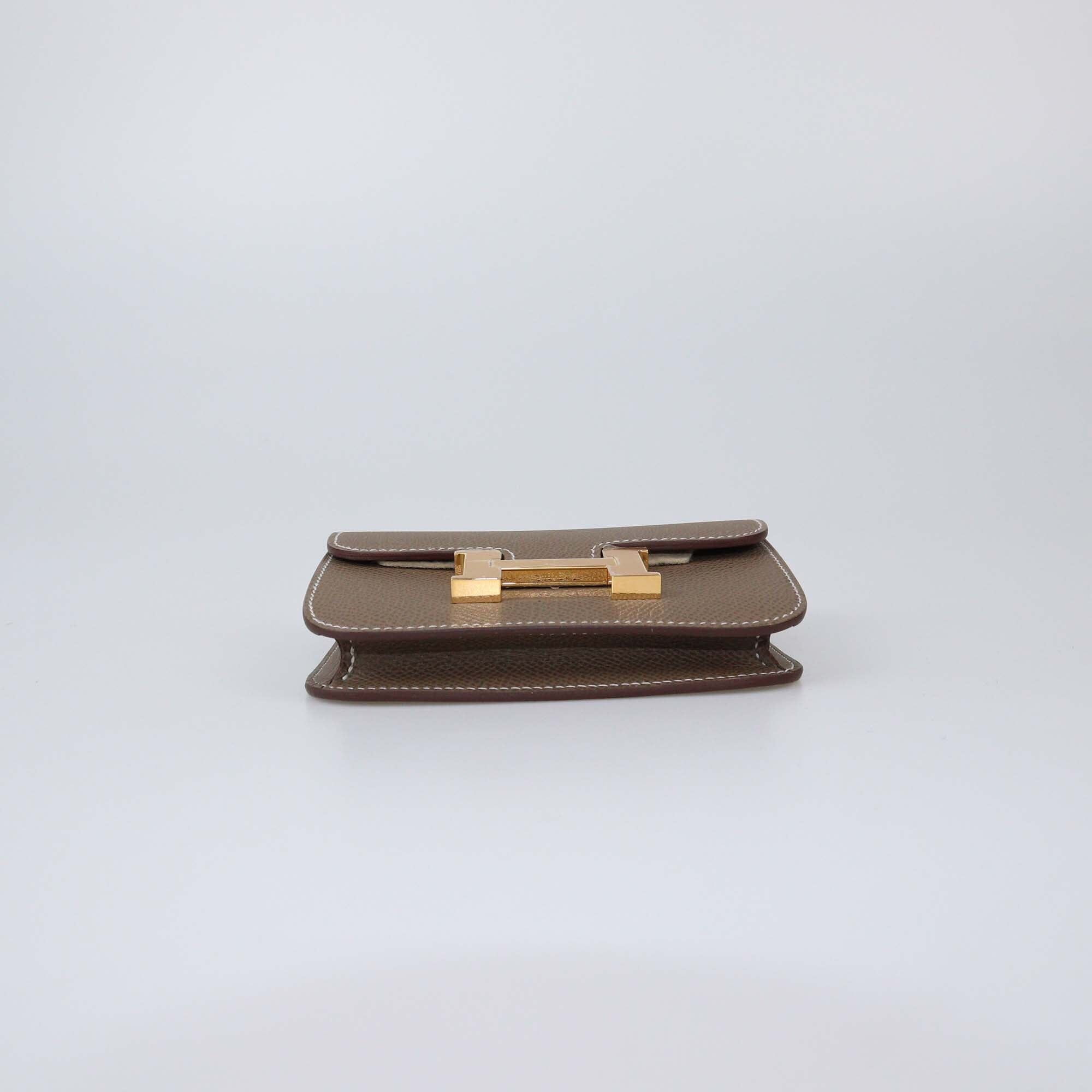 Hermes Etoupe Epsom Constance Slim Wallet Womens Hermes 