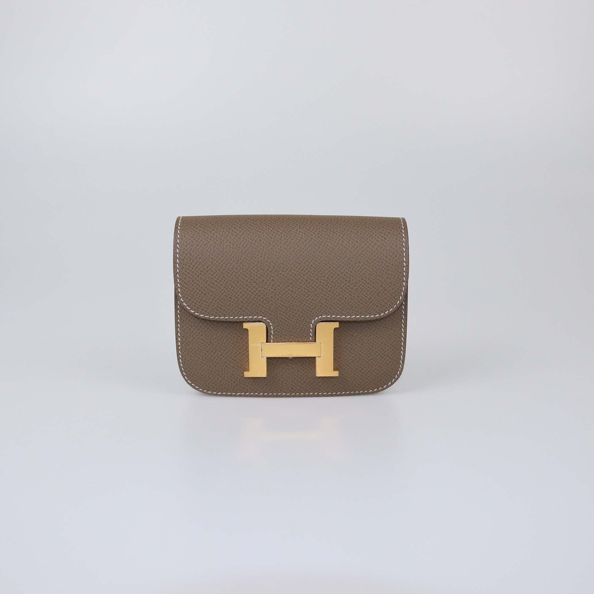 Hermes Etoupe Epsom Constance Slim Wallet Womens Hermes 