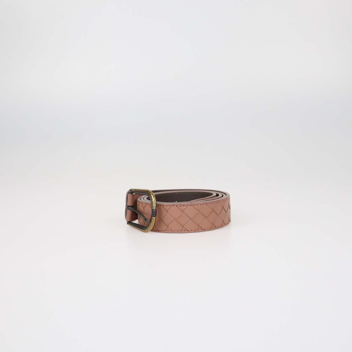 Bottega Veneta Light Brown Intrecciato Leather Belt