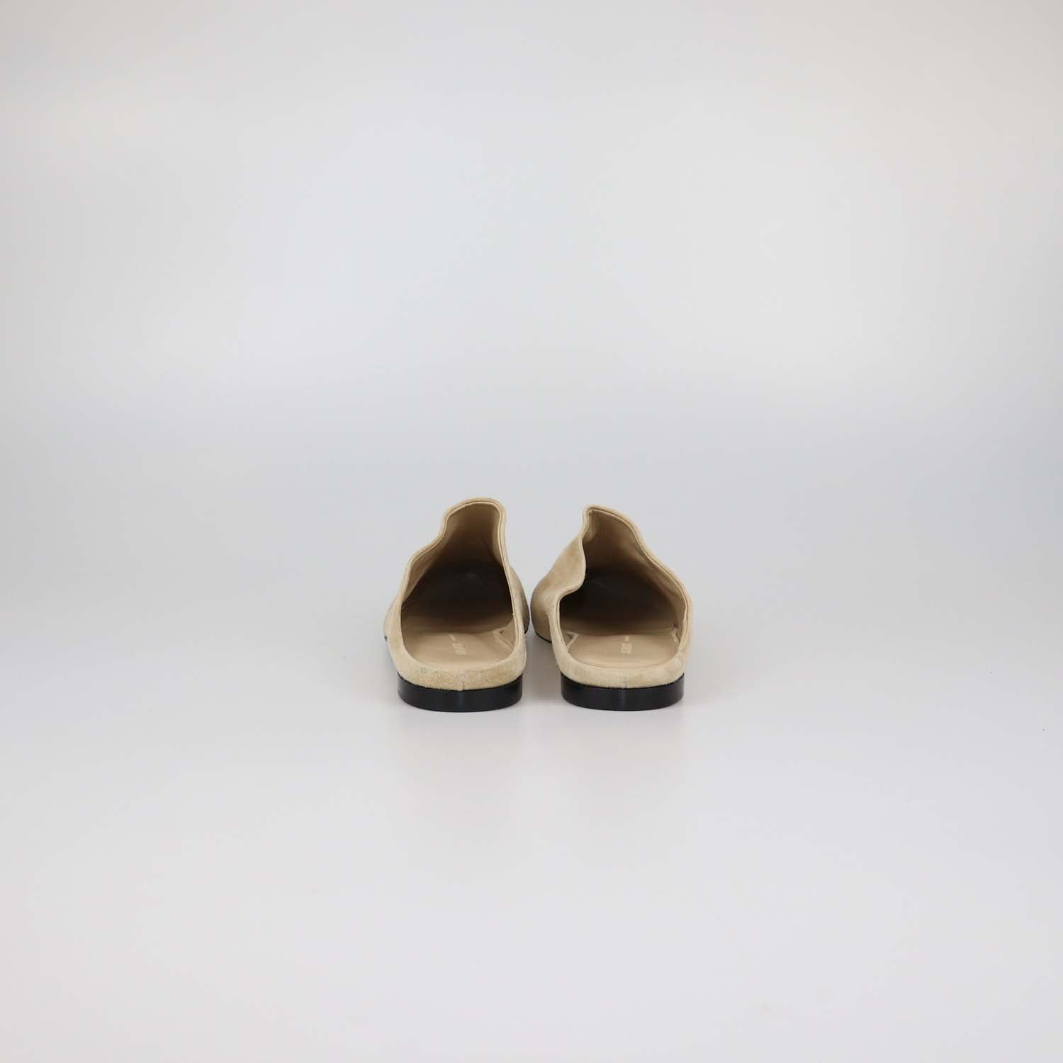Khaite Beige Suede Cornelia Pointed Toe Flat Mules
