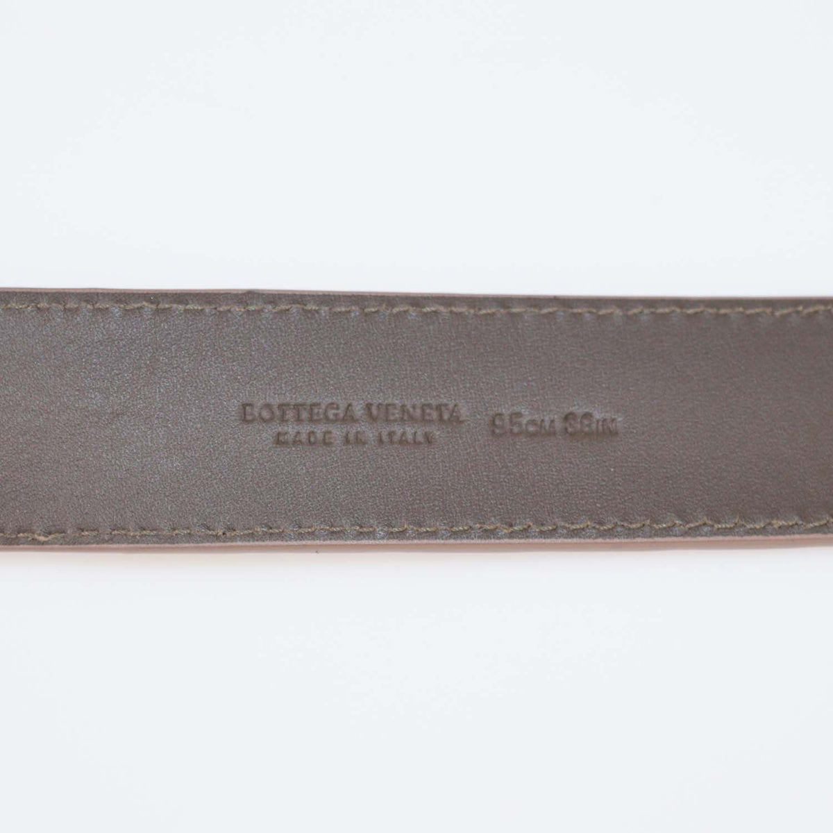 Bottega Veneta Light Brown Intrecciato Leather Belt