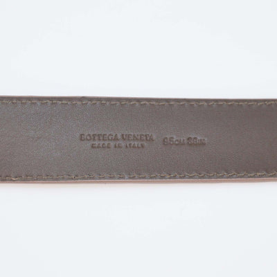 Bottega Veneta Light Brown Intrecciato Leather Belt