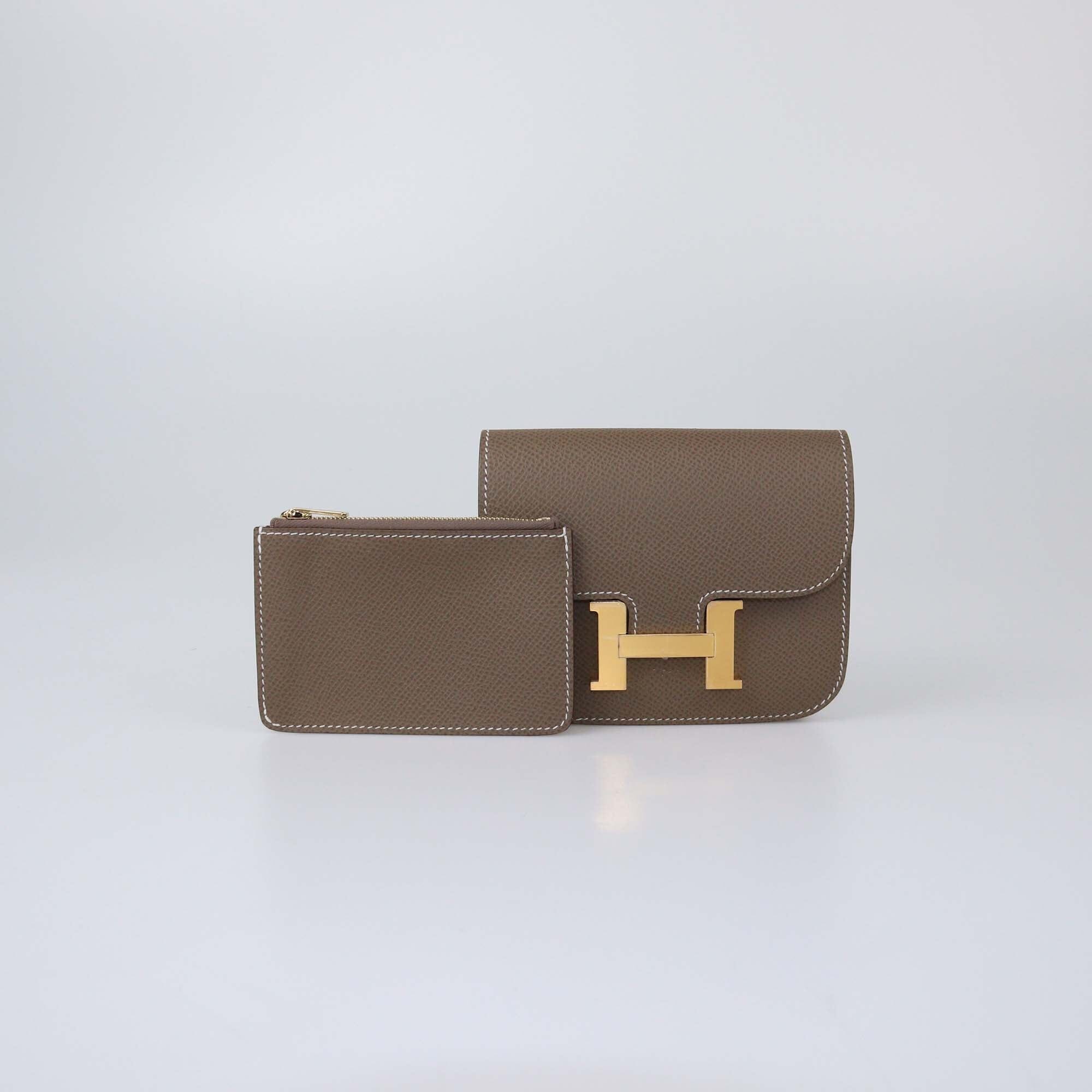 Hermes Etoupe Epsom Constance Slim Wallet Womens Hermes 