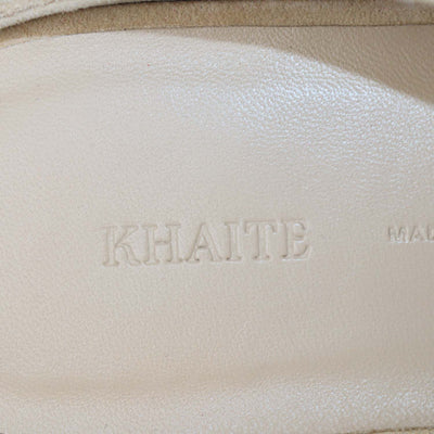 Khaite Beige Suede Cornelia Pointed Toe Flat Mules