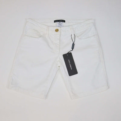 Dolce & Gabbana White Denim Short