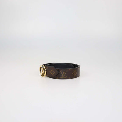 Louis Vuitton Monogram Canvas and Leather Reversible LV Circle Belt