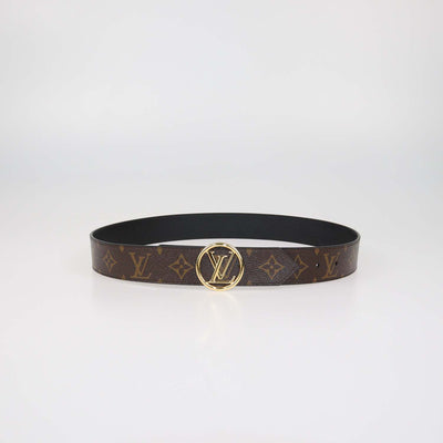 Louis Vuitton Monogram Canvas and Leather Reversible LV Circle Belt