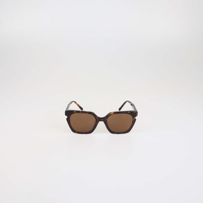 Karen Wazen Tortoise Acetate Gaia Square Sunglasses